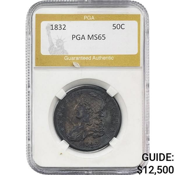 1832 Capped Bust Half Dollar PGA MS65