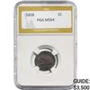 Image 1 : 1858 Flying Eagle Cent PGA MS64