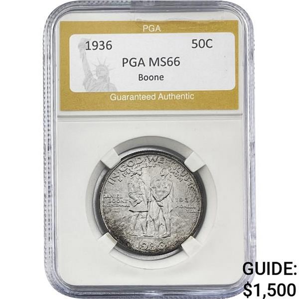 1936 Boone Half Dollar PGA MS66