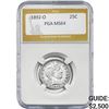 Image 1 : 1892-O Barber Quarter PGA MS64