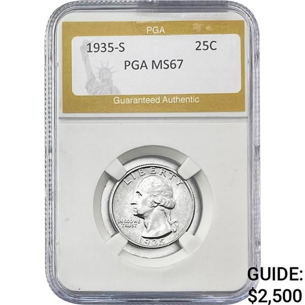 1935-S Washington Silver Quarter PGA MS67