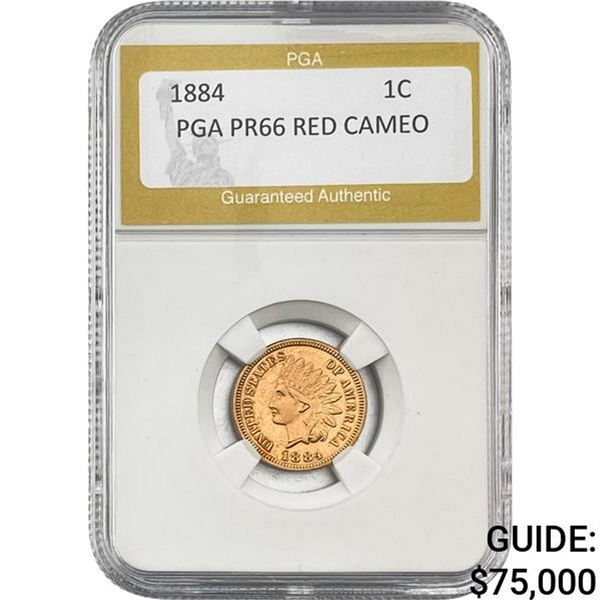 1884 Indian Head Cent PGA PR66 RED CAMEO PROOF