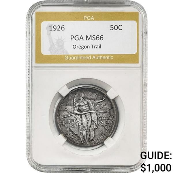 1926 Oregon Trail Half Dollar PGA MS66