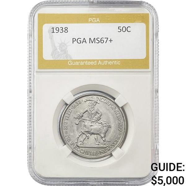 1938 New Rochelle Half Dollar PGA MS67+