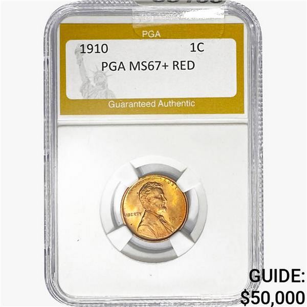 1910 Wheat Cent PGA MS67+ RED