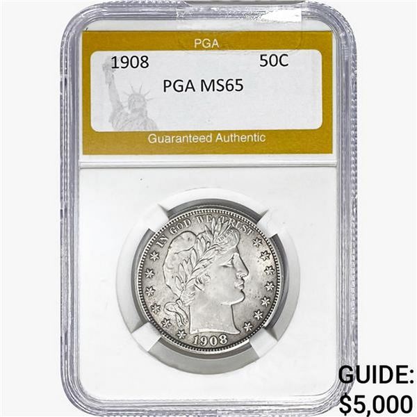 1908 Barber Half Dollar PGA MS66
