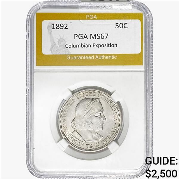 1892 Columbian Expo Half Dollar PGA MS67