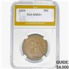 Image 1 : 1859 Seated Liberty Half Dollar PGA MS63+
