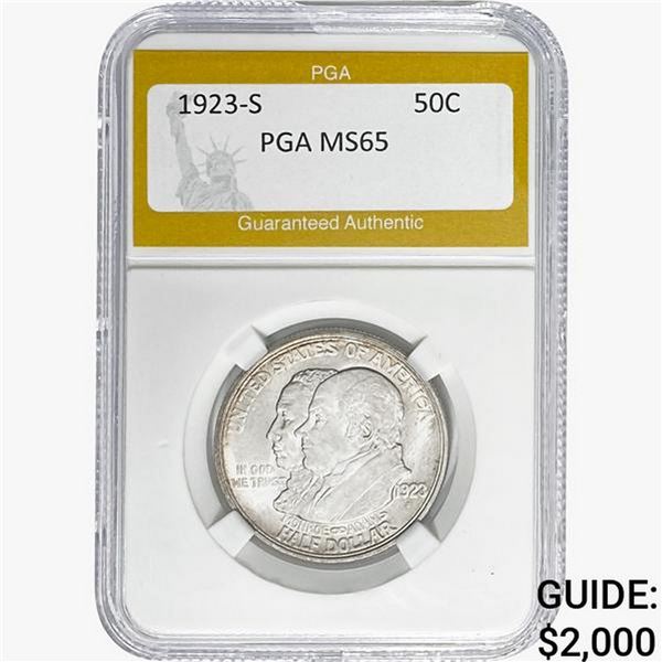 1923-S Monroe Half Dollar PGA MS65
