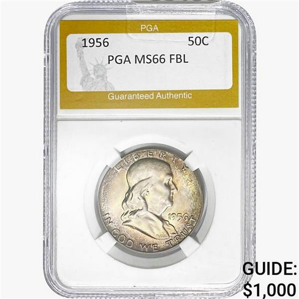1956 Franklin Half Dollar PGA MS66 FBL