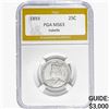 Image 1 : 1893 Isabella Silver Quarter PGA MS63 ISABELLA