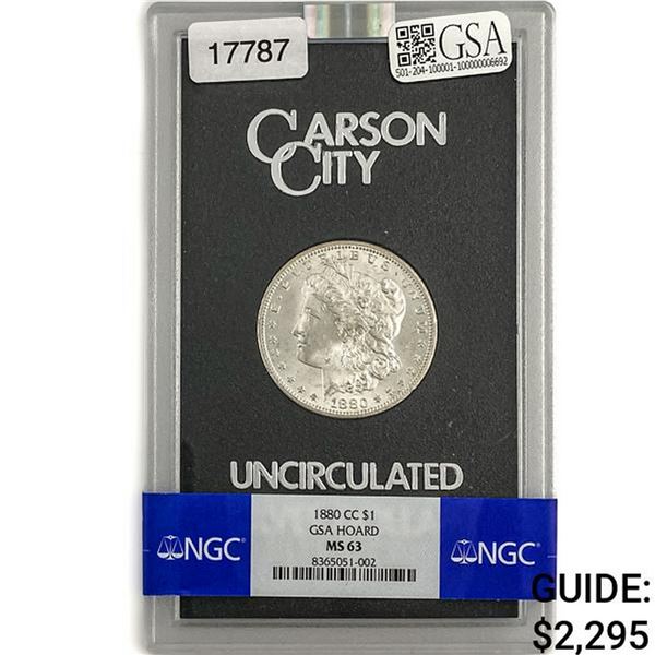 1880-CC Morgan Silver Dollar GSA MS63