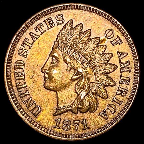 1871 Indian Head Cent CHOICE AU