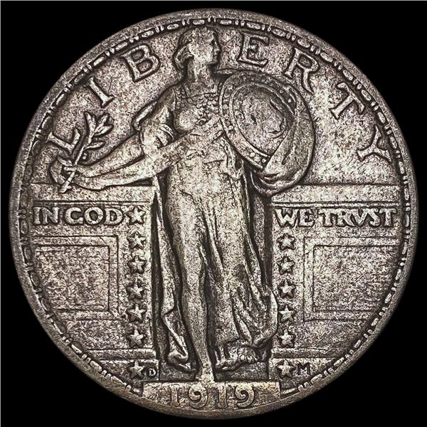 1919-D Standing Liberty Quarter LIGHTLY CIRCULATED