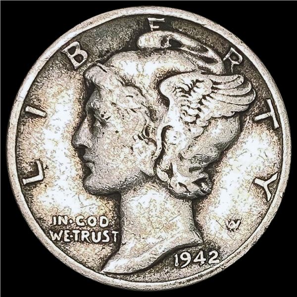 1942/1-D Mercury Dime LIGHTLY CIRCULATED