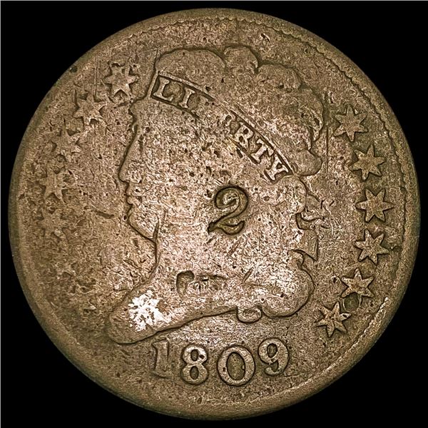 1809 Classic Head Half Cent LIGHTLY CIRCULATED