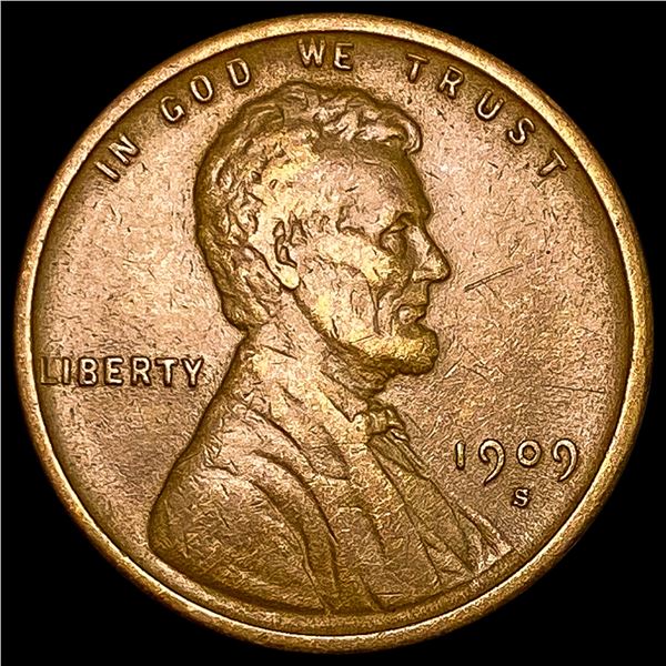 1909-S Wheat Cent NEARLY UNCIRCULATED