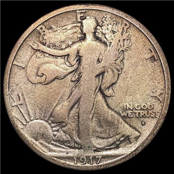 1917-S Obv Walking Liberty Half Dollar LIGHTLY CIRCULATED