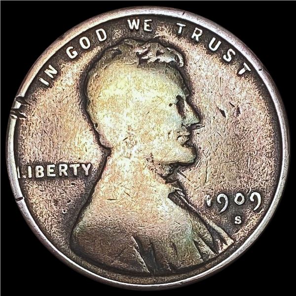 1909-S VDB Wheat Cent NICELY CIRCULATED