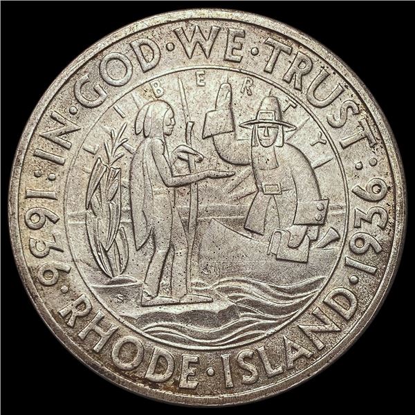 1936-S Rhode Island Half Dollar CLOSELY UNCIRCULATED