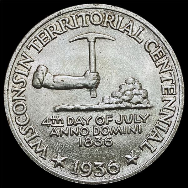 1936 Wisconsin Half Dollar GEM BU