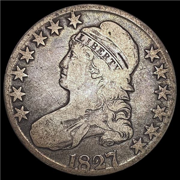 1827 Capped Bust Half Dollar LIGHTLY CIRCULATED
