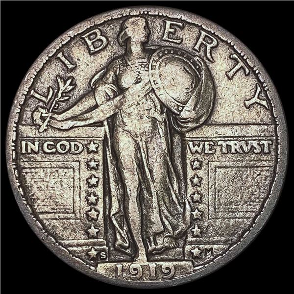1919-S Standing Liberty Quarter LIGHTLY CIRCULATED