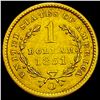 Image 2 : 1851-O Rare Gold Dollar UNCIRCULATED