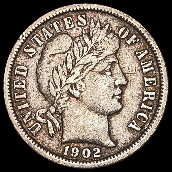 1902-O Barber Dime NEARLY UNCIRCULATED