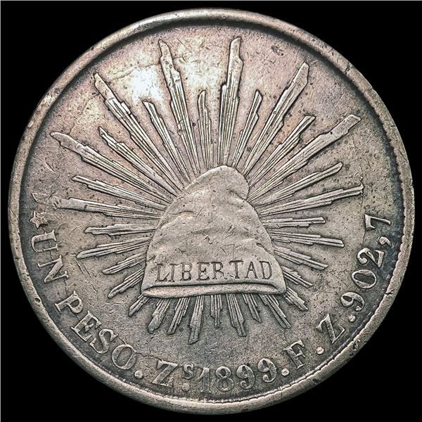 1899 Mexico Silver Libertad CLOSELY UNCIRCULATED