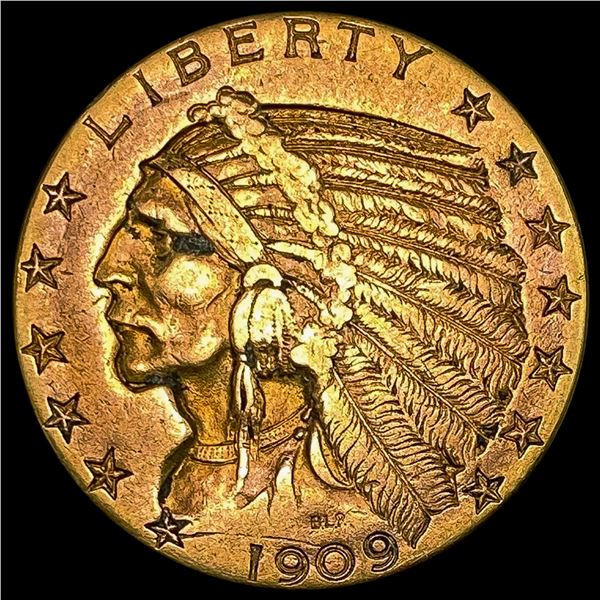 1909-D $5 Gold Half Eagle HIGH GRADE