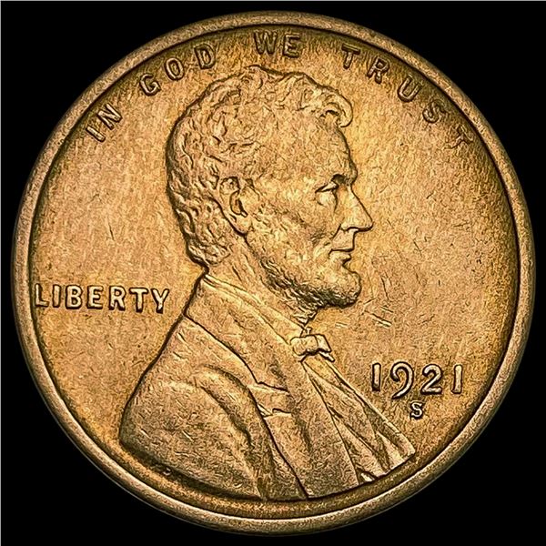 1921-S Wheat Cent CLOSELY UNCIRCULATED
