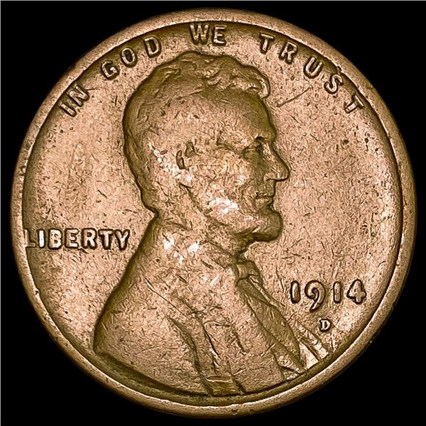 1914-D Wheat Cent LIGHTLY CIRCULATED
