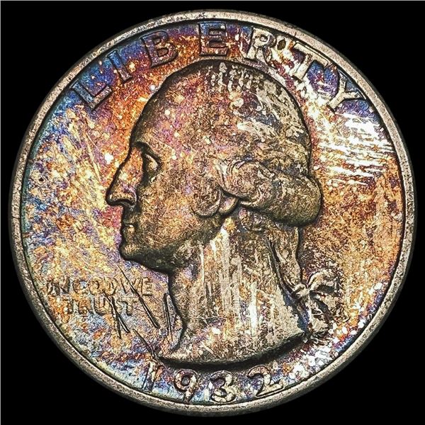 1932 Toned Washington Silver Quarter UNCIRCULATED
