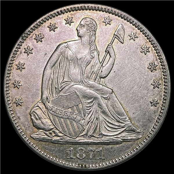 1871 Seated Liberty Half Dollar UNCIRCULATED