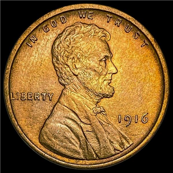 1916 RED Wheat Cent CHOICE BU