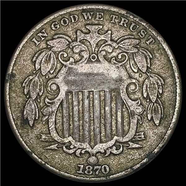 1870 Shield Nickel NICELY CIRCULATED