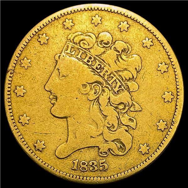 1835 $5 Gold Half Eagle LIGHTLY CIRCULATED