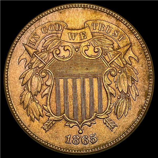1865 RED Two Cent Piece UNCIRCULATED
