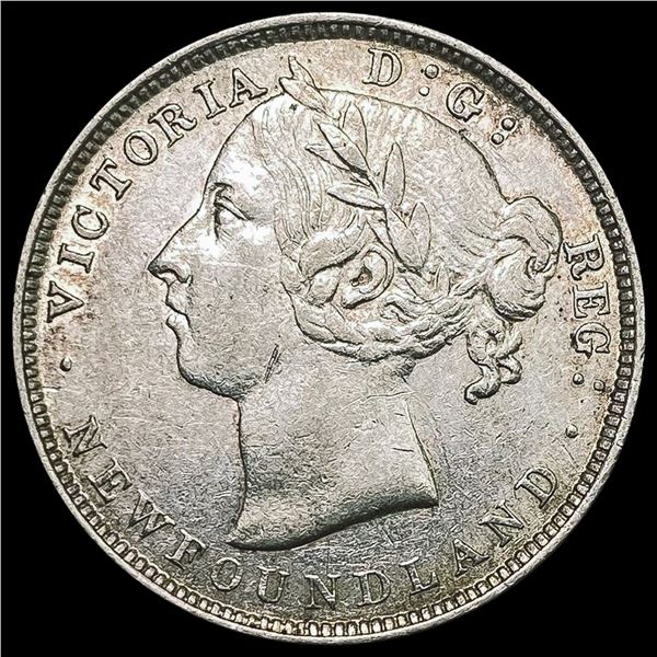 1899 New Foundland Twenty Cent Piece CLOSELY UNCIR