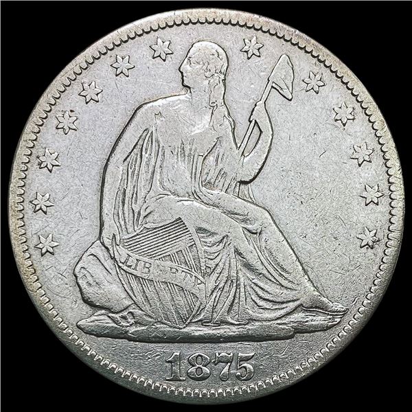 1875 Seated Liberty Half Dollar CLOSELY UNCIRCULATED