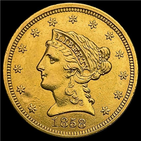 1858 $2.50 Gold Quarter Eagle UNCIRCULATED