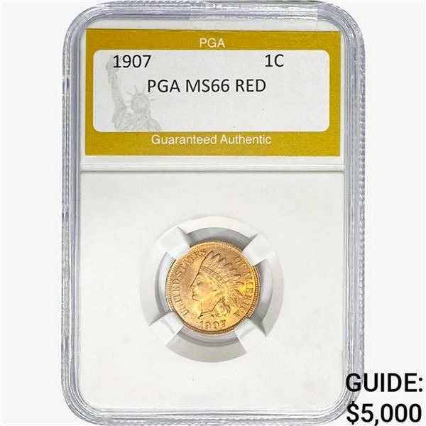 1907 Indian Head Cent PGA MS66 RED