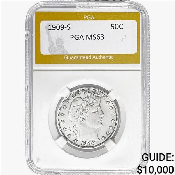 1909-S Barber Half Dollar PGA MS36