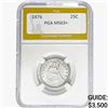 Image 1 : 1876 Seated Liberty Quarter PGA MS63+