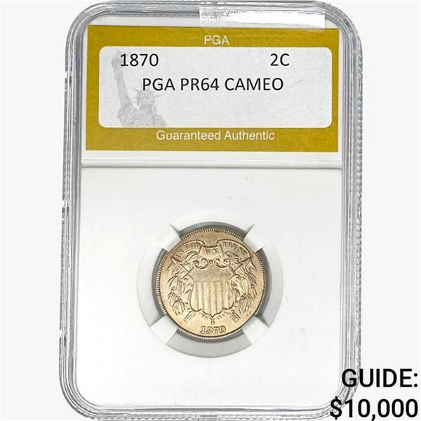 1870 Two Cent Piece PGA PR64 CAMEO