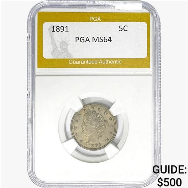 1891 Liberty Victory Nickel PGA MS64