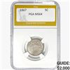Image 1 : 1867 Liberty Victory Nickel PGA MS64