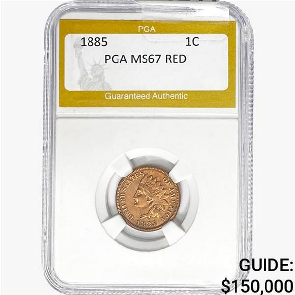 1885 Indian Head Cent PGA MS67 RED