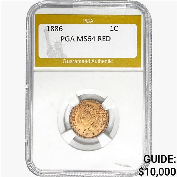 1886 Indian Head Cent PGA MS64 RED